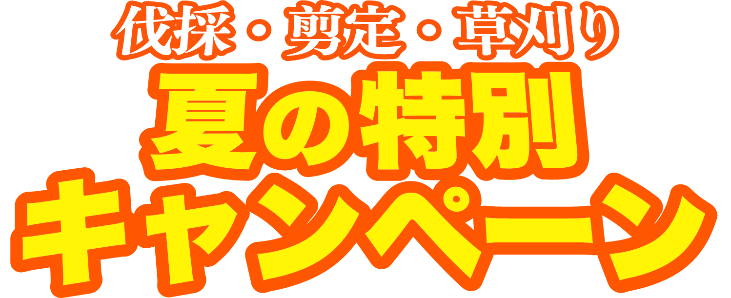伐採・剪定・草刈り|夏の特別キャンペーン